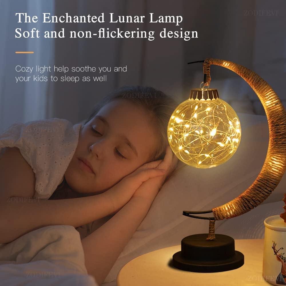 Moon Lamp, Enchanted Lunar Lamp, Ramadan Decorations Lamp for Bedroom,Fairy Lamp, Celestial Lamp, Magic Kids Night Lights, Galaxy Light, Eid Home Decor, Christmas Decor, Gifts